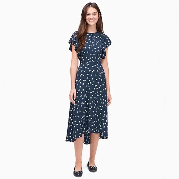 NWT Kate Spade Daisy Toss Flutter Sleeve Dress size 2 - Picture 1 of 5